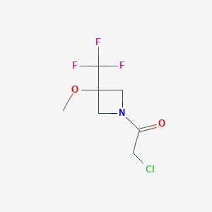 molecular formula C7H9ClF3NO2 B1477388 2-氯-1-(3-甲氧基-3-(三氟甲基)氮杂环丁-1-基)乙-1-酮 CAS No. 2090310-31-7