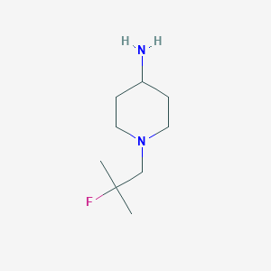 molecular formula C9H19FN2 B14773894 1-(2-Fluoro-2-methylpropyl)piperidin-4-amine 