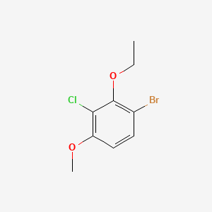 molecular formula C9H10BrClO2 B14773899 1-Bromo-3-chloro-2-ethoxy-4-methoxybenzene 