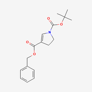 molecular formula C17H21NO4 B14773908 O4-benzyl O1-tert-butyl 2,3-dihydropyrrole-1,4-dicarboxylate 