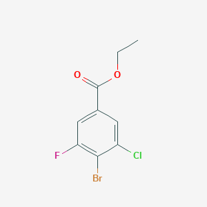 molecular formula C9H7BrClFO2 B14773943 Ethyl 4-bromo-3-chloro-5-fluorobenzoate 