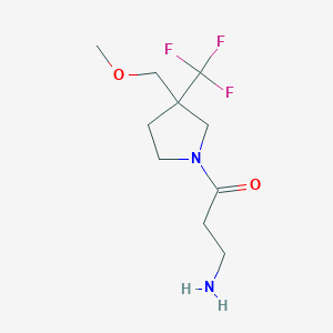 molecular formula C10H17F3N2O2 B1477395 3-Amino-1-(3-(methoxymethyl)-3-(trifluoromethyl)pyrrolidin-1-yl)propan-1-one CAS No. 2097996-51-3
