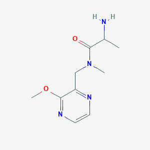 molecular formula C10H16N4O2 B14773950 2-amino-N-[(3-methoxypyrazin-2-yl)methyl]-N-methylpropanamide 