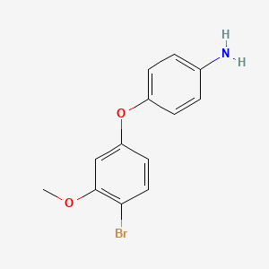 molecular formula C13H12BrNO2 B14773959 4-(4-Bromo-3-methoxyphenoxy)aniline 