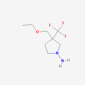 molecular formula C8H15F3N2O B1477397 3-(Ethoxymethyl)-3-(trifluoromethyl)pyrrolidin-1-amine CAS No. 2098012-47-4