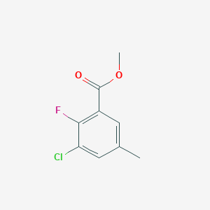 molecular formula C9H8ClFO2 B14773989 Methyl 3-chloro-2-fluoro-5-methylbenzoate 