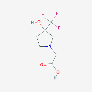 molecular formula C7H10F3NO3 B1477399 2-(3-Hydroxy-3-(trifluoromethyl)pyrrolidin-1-yl)acetic acid CAS No. 1878830-10-4