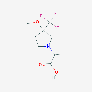 2-(3-Methoxy-3-(trifluoromethyl)pyrrolidin-1-yl)propanoic acid