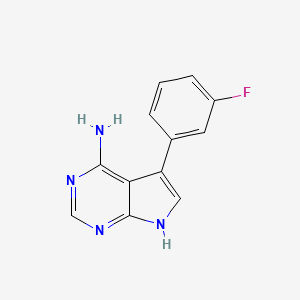 molecular formula C12H9FN4 B14774013 5-(3-fluorophenyl)-7H-pyrrolo[2,3-d]pyrimidin-4-amine 