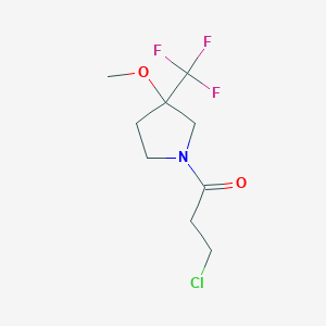 molecular formula C9H13ClF3NO2 B1477402 3-Chloro-1-(3-methoxy-3-(trifluoromethyl)pyrrolidin-1-yl)propan-1-one CAS No. 2098068-52-9