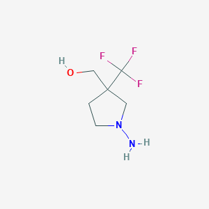 molecular formula C6H11F3N2O B1477407 (1-Amino-3-(trifluoromethyl)pyrrolidin-3-yl)methanol CAS No. 2098132-93-3