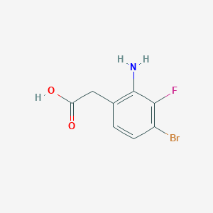 molecular formula C8H7BrFNO2 B14774070 2-(2-Amino-4-bromo-3-fluorophenyl)acetic acid 