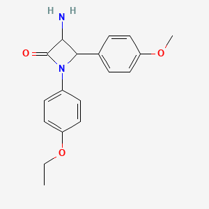 molecular formula C18H20N2O3 B14774076 3-Amino-1-(4-ethoxyphenyl)-4-(4-methoxyphenyl)azetidin-2-one 