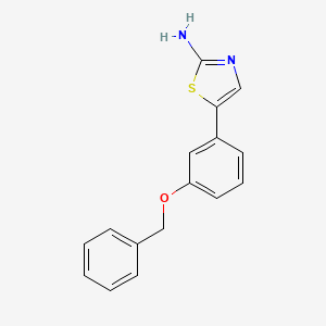 molecular formula C16H14N2OS B14774079 5-(3-(Benzyloxy)phenyl)thiazol-2-amine 