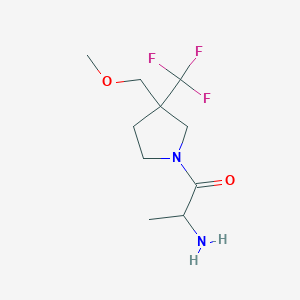 molecular formula C10H17F3N2O2 B1477408 2-Amino-1-(3-(methoxymethyl)-3-(trifluoromethyl)pyrrolidin-1-yl)propan-1-one CAS No. 2097946-84-2