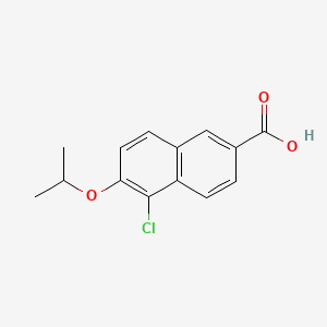 molecular formula C14H13ClO3 B14774091 5-Chloro-6-isopropoxy-2-naphthoic acid 