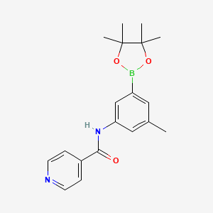 molecular formula C19H23BN2O3 B14774092 N-[3-methyl-5-(4,4,5,5-tetramethyl-1,3,2-dioxaborolan-2-yl)phenyl]pyridine-4-carboxamide 