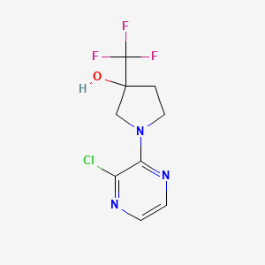 molecular formula C9H9ClF3N3O B1477412 1-(3-Chloropyrazin-2-yl)-3-(trifluoromethyl)pyrrolidin-3-ol CAS No. 2024709-71-3