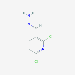 molecular formula C6H5Cl2N3 B14774122 2,6-Dichloro-3-methanehydrazonoylpyridine 