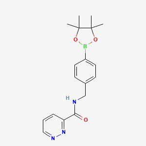 N-[[4-(4,4,5,5-tetramethyl-1,3,2-dioxaborolan-2-yl)phenyl]methyl]pyridazine-3-carboxamide