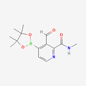 3-formyl-N-methyl-4-(4,4,5,5-tetramethyl-1,3,2-dioxaborolan-2-yl)pyridine-2-carboxamide