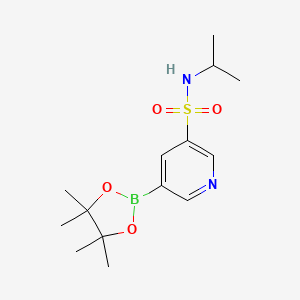 molecular formula C14H23BN2O4S B14774131 N-Isopropyl-5-(4,4,5,5-tetramethyl-1,3,2-dioxaborolan-2-yl)pyridine-3-sulfonamide 