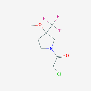 molecular formula C8H11ClF3NO2 B1477414 2-Chloro-1-(3-methoxy-3-(trifluoromethyl)pyrrolidin-1-yl)ethan-1-one CAS No. 2091185-35-0