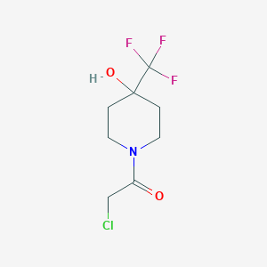molecular formula C8H11ClF3NO2 B1477415 2-氯-1-(4-羟基-4-(三氟甲基)哌啶-1-基)乙酮 CAS No. 1880378-05-1