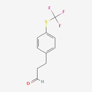 molecular formula C10H9F3OS B14774154 (4-(Trifluoromethylthio)phenyl)propanal CAS No. 1057671-20-1