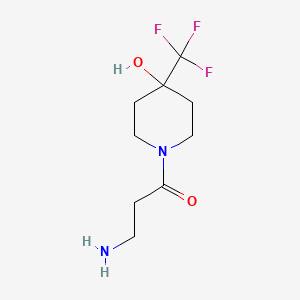 molecular formula C9H15F3N2O2 B1477419 3-Amino-1-(4-hydroxy-4-(trifluoromethyl)piperidin-1-yl)propan-1-one CAS No. 1880563-29-0