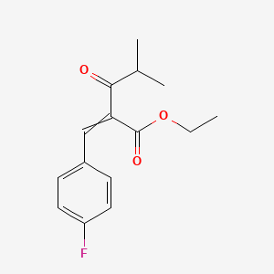 2-[(4-Fluorophenyl)methylene]-4-methyl-3-oxopentanoic acid, ethyl ester