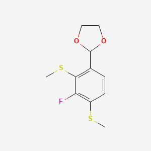 2-(3-Fluoro-2,4-bis(methylthio)phenyl)-1,3-dioxolane