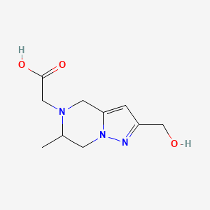 molecular formula C10H15N3O3 B1477422 2-(2-(hydroxymethyl)-6-methyl-6,7-dihydropyrazolo[1,5-a]pyrazin-5(4H)-yl)acetic acid CAS No. 2092564-17-3