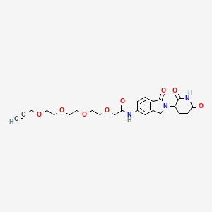 molecular formula C24H29N3O8 B14774227 Lenalidomide-5'-acetamido-O-PEG3-propargyl 