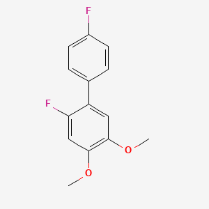 molecular formula C14H12F2O2 B14774260 2,4'-Difluoro-4,5-dimethoxy-1,1'-biphenyl 