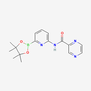 N-[6-(4,4,5,5-tetramethyl-1,3,2-dioxaborolan-2-yl)pyridin-2-yl]pyrazine-2-carboxamide