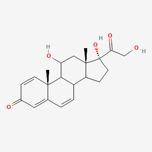 molecular formula C21H26O5 B14774288 (10R,13S,17R)-11,17-dihydroxy-17-(2-hydroxyacetyl)-10,13-dimethyl-9,11,12,14,15,16-hexahydro-8H-cyclopenta[a]phenanthren-3-one 