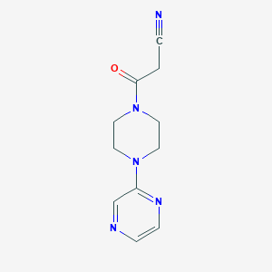 molecular formula C11H13N5O B1477429 3-Oxo-3-(4-(pyrazin-2-yl)piperazin-1-yl)propanenitrile CAS No. 2098114-59-9