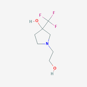 molecular formula C7H12F3NO2 B1477430 1-(2-Hydroxyethyl)-3-(trifluoromethyl)pyrrolidin-3-ol CAS No. 1852122-52-1