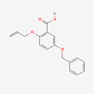 molecular formula C17H16O4 B14774321 2-(Allyloxy)-5-(benzyloxy)benzoic acid 