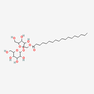 ((2S,3S,4S,5R)-3,4-dihydroxy-5-(hydroxymethyl)-2-(((2R,3R,4S,5S,6R)-3,4,5-trihydroxy-6-(hydroxymethyl)tetrahydro-2H-pyran-2-yl)oxy)tetrahydrofuran-2-yl)methyl stearate