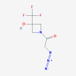 2-Azido-1-(3-hydroxy-3-(trifluoromethyl)azetidin-1-yl)ethan-1-one