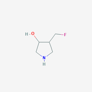 molecular formula C5H10FNO B14774356 trans-4-(Fluoromethyl)pyrrolidin-3-ol 