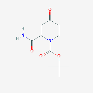 tert-butyl (S)-2-carbamoyl-4-oxopiperidine-1-carboxylate