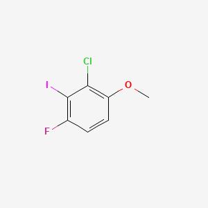 molecular formula C7H5ClFIO B14774359 2-Chloro-4-fluoro-3-iodo-1-methoxybenzene 