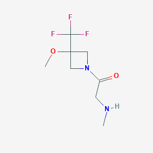 molecular formula C8H13F3N2O2 B1477436 1-(3-Methoxy-3-(trifluoromethyl)azetidin-1-yl)-2-(methylamino)ethan-1-one CAS No. 2098068-64-3