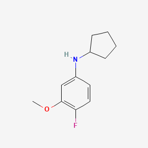 molecular formula C12H16FNO B14774380 N-Cyclopentyl-4-fluoro-3-methoxyaniline 