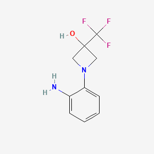molecular formula C10H11F3N2O B1477439 1-(2-Aminophenyl)-3-(trifluoromethyl)azetidin-3-ol CAS No. 2091716-93-5
