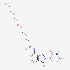 molecular formula C22H28BrN3O7 B14774405 Lenalidomide-CO-PEG3-Br 