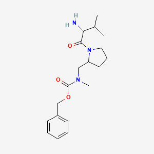 molecular formula C19H29N3O3 B14774416 Benzyl (((S)-1-((S)-2-amino-3-methylbutanoyl)pyrrolidin-2-yl)methyl)(methyl)carbamate 